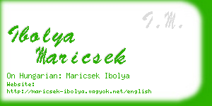 ibolya maricsek business card